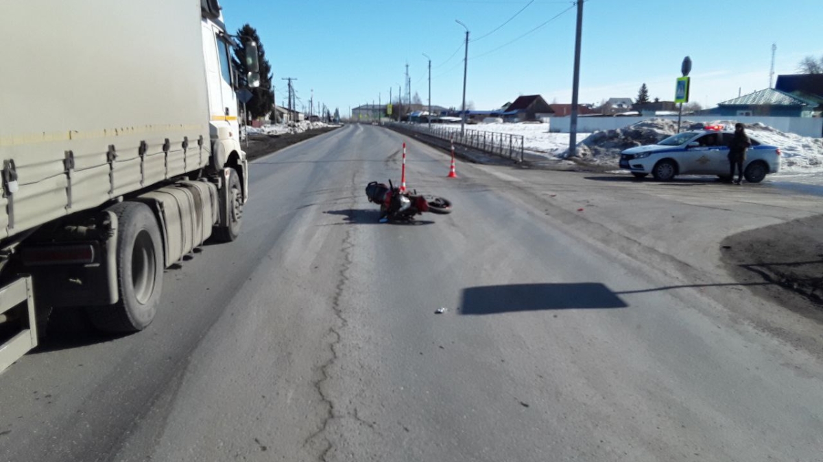 В Тюмени произошло ДТП с участием несовершеннолетнего мотоциклиста
