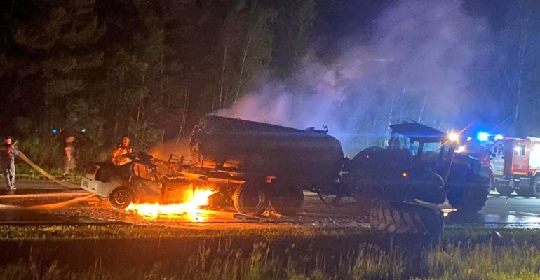 В Тюменской области произошло смертельное ДТП с возгоранием авто