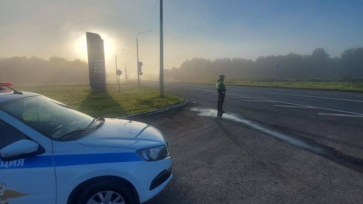 Туман окутал автодорогу Тюмень-Омск ГИБДД Тюменской области