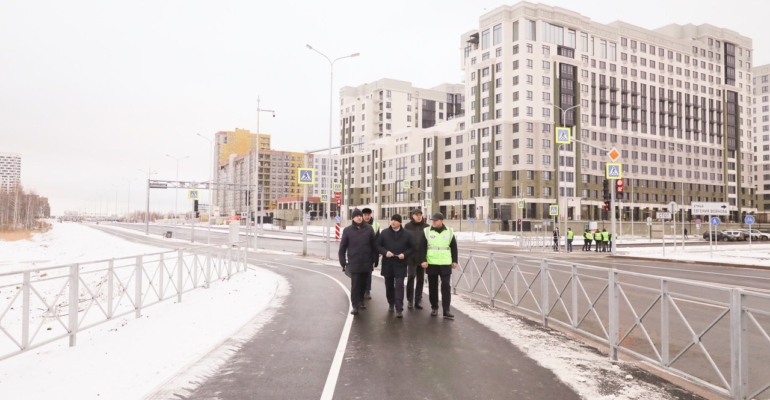 В Тюмени в районе озера Алебашево запущена в эксплуатацию новая дорога