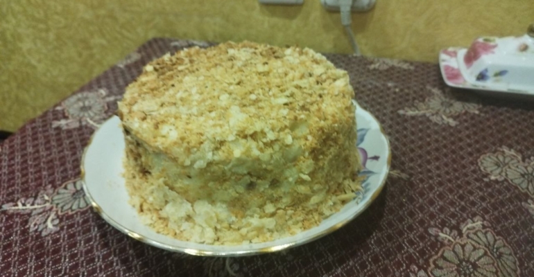 Рецепт быстрого домашнего медового торта без сливочного масла